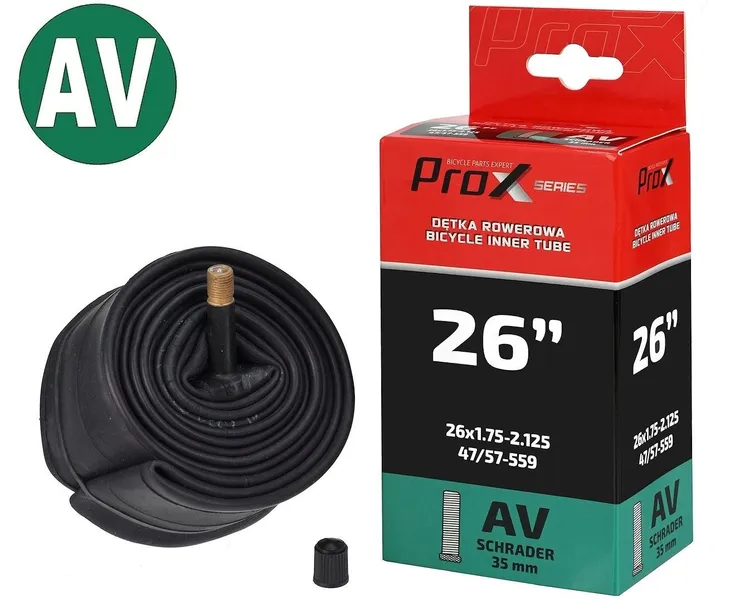 DĘTKA rowerowa PROX 26" AV 35mm wentyl samochodowy BOX