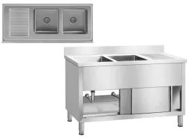 zlewozmywak-2-komorowy-z-szafka-140x64x945cm-drzwi-przesuwne-rant-inox