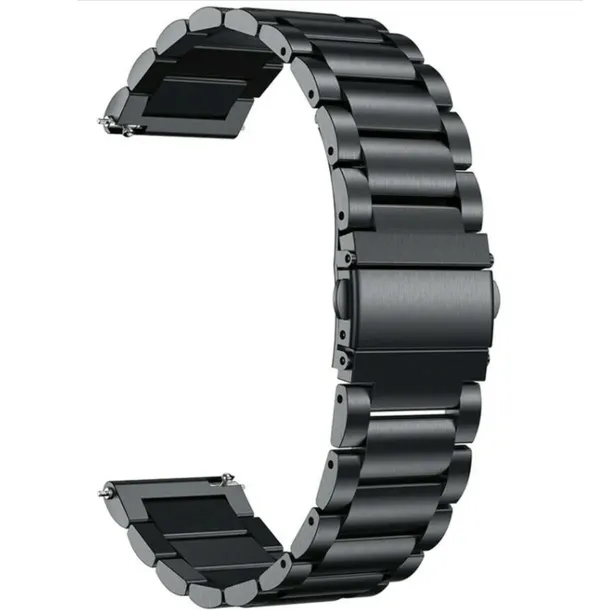 PASEK BRANSOLETA DO ZEGARKA SMARTWATCHA UNIWERSALNA 22mm CZARNA + TELESKOPY