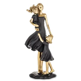 figurka-rodzina-matka-dziecko-mama-z-dziecmi-dekoracja-czarno-zlota-figura