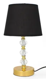 lampa-stolowa-dekoracja-glamour-ceramiczna-z-kloszem-zloto-czarna-lampka