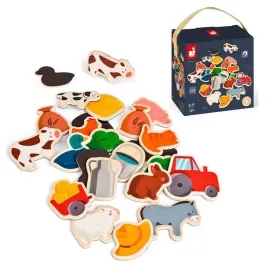 janod-magnesy-drewniane-farma-zwierzatka