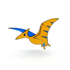 pinets-przypinka-dinozaur-pterozaur-pomaranczowy