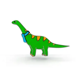 pinets-przypinka-zielony-dinozaur-z-szalikiem