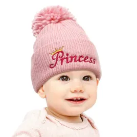 princess-czapka-zimowa-dla-dziecka-rozowa-pompon