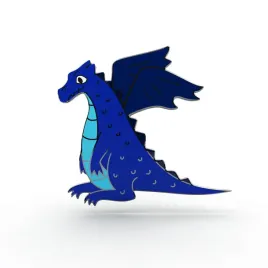 pinets-przypinka-niebieski-smok-dragon-latajacy