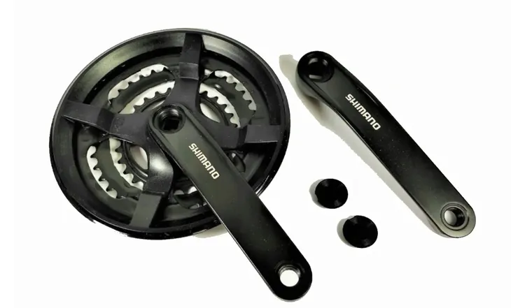Korba Shimano FC-TY301 42/34/24 170mm 6/7/8rz czarna z osłoną p+l + korki