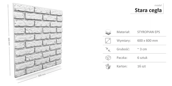 panele-dekoracyjne-scienne-3d-60x60-stara-cegla-jednostka-sprzedazy-sztuka