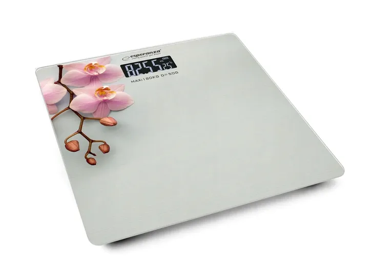 WAGA ŁAZIENKOWA FITNESS HARTOWANA SZKLANA ELEKTRONICZNA DO 180KG Z LCD