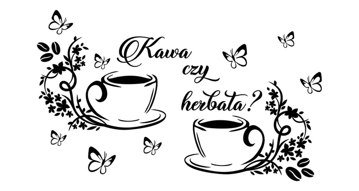 Ozdoba na ścianę DO KUCHNI KAWA DK101 cytat 100x50 cm