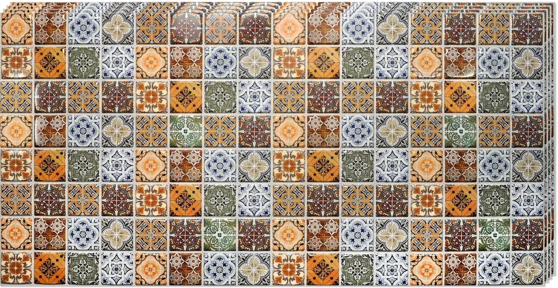 panele-scienne-patchwork-plytki-3d-pcv-charm-4szt-stan-nowy