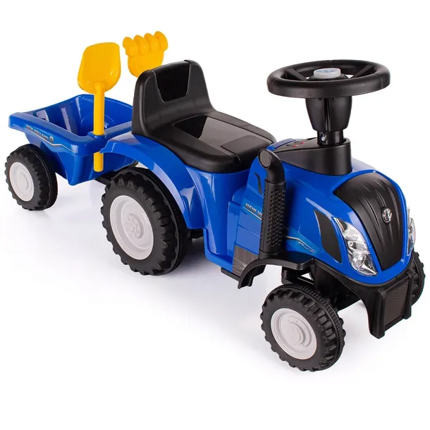 JEŹDZIK TRAKTOR NEW HOLLAND JEŹDZIDEŁKO TRAKTOREK Z PRZYCZEPKĄ 12M+