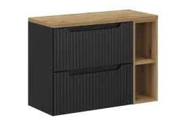 comad-nova-black-szafka-50-cm-wiszaca-z-polkami-dab-i-blatem-dab-70-cm