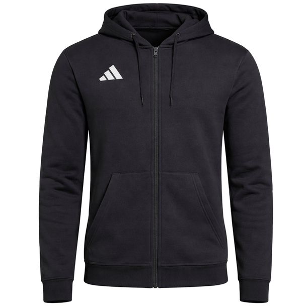 Bluza Męska z Kapturem Rozpinana ADIDAS Entrada 26 Bawełniana Czarna r.M