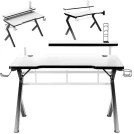 biurko-gamingowe-mlodziezowe-dla-gracza-z-nadstawka-uchwyty-biale-120-cm