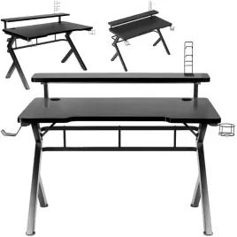 biurko-gamingowe-mlodziezowe-dla-gracza-z-nadstawka-uchwyty-czarne-120-cm