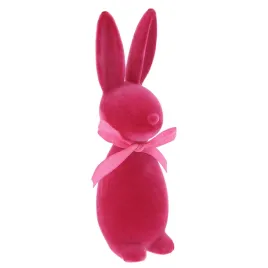 zajaczek-krolik-wielkanocny-rozowy-stojacy-flokowany-figurka-ozdoba-18-cm