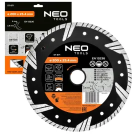 neo-tools-tarcza-diamentowa-200-x-25-4-mm-turbo-na-sucho-i-mokro-57-871
