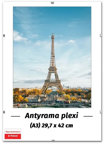 ANTYRAMA A3 29,7x42 - 42x29,7 cm, BIAŁE BRZEGI, na plakat, zdjęcia, dyplom