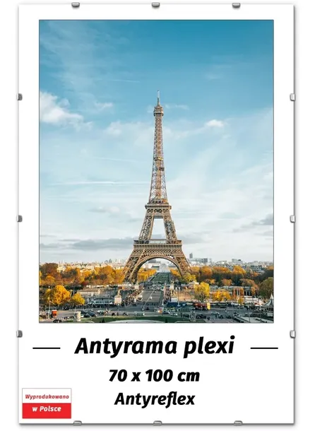 ANTYRAMA PLEXI ANTYREFLEKS 70x100 - 100x70 ANTYREFLEX, na puzzle, plakat