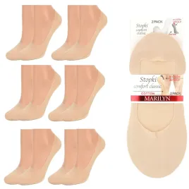 stopki-damskie-bezowe-klasyczne-z-silikonem-comfort-classic-marilyn-6-par
