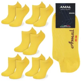 stopki-damskie-wloskie-bawelniane-gladkie-amal-35-38-zolte-5-par
