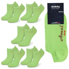 stopki-damskie-wloskie-bawelniane-gladkie-amal-35-38-zielone-5-par