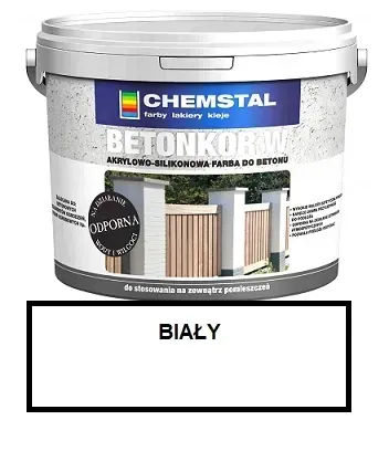 CHEMSTAL BETONKOR W FARBA DO BETONU BIAŁA 10L