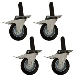 kola-do-rusztowania-160-mm-4-szt-obrotowe-metal-hamulcem-zestaw-kolka
