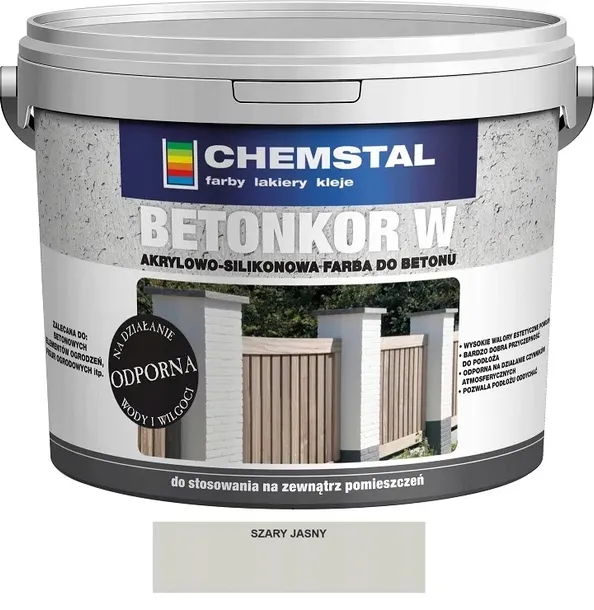 CHEMSTAL BETONKOR W FARBA DO BETONU SZARY JASNY 1L