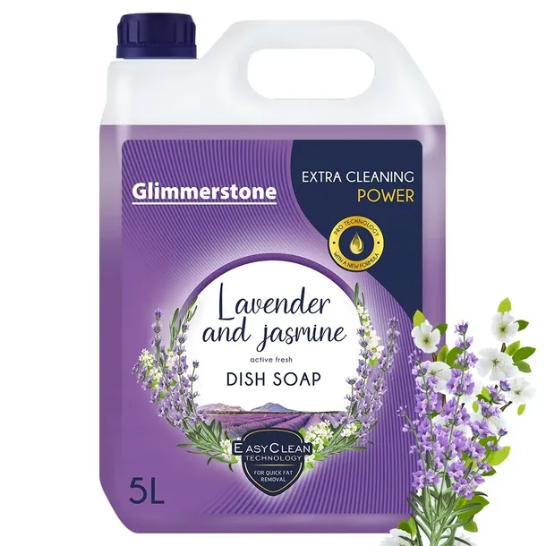 GLIMMERSTONE PŁYN ŻEL DO MYCIA NACZYŃ LAWENDA 5L NOWA FORMUŁA LEPSZA JAKOŚĆ