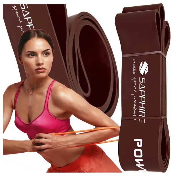 GUMA oporowa POWER BAND MOCNA taśma TRENINGOWA DO ĆWICZEŃ 28-80 KG SAPPHIRE