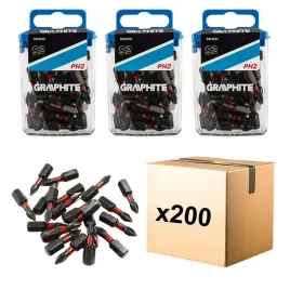 200-x-bit-bity-udarowe-ph2-x-25mm-1-4-impact-bits