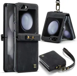 tuzonn-etui-skorzane-do-samsung-galaxy-z-flip-5-5g-pasek-stojak-czarne