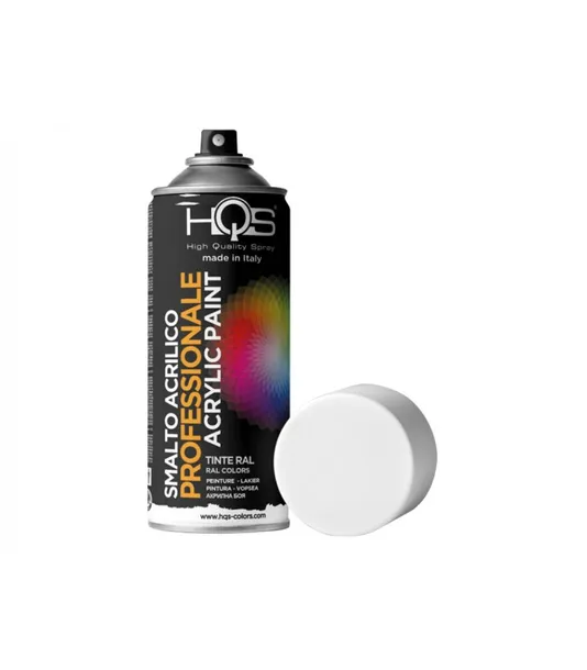 Lakier spray CZARNY RAL 9005 MAT uniwersalny 400ml HQS