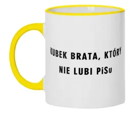 kubek-bialy-zolte-brzegi-m2p-pis-11