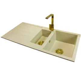 kuchenny-zlewozmywak-granitowy-duzy-15-komory-bateria-nook-zloto