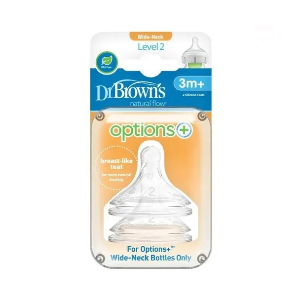 dr-browns-options-plus-smoczek-szeroki-3m-level-2-stan-nowy-material-silikon