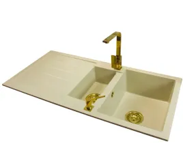 kuchenny-zlewozmywak-granitowy-duzy-15-komory-bateria-nook-zloto-dozownik