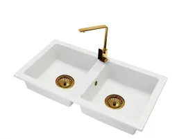zlewozmywak-granitowy-dwukomorowy-borys-syfon-zloty-bateria-nook-zlota