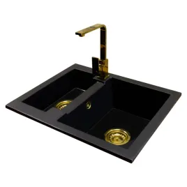kuchenny-zlewozmywak-granitowy-15-kom-bateria-nook-zloto-syfon