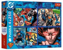puzzle-4-x-250-el-dc-odwaga-supermana-superman-trefl