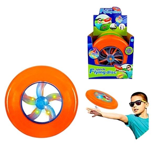 ŚWIECĄCE FRISBEE DLA DZIECI I DOROSŁYCH SPORTOWY DYSK LED 3+ NA ZEWNĄTRZ