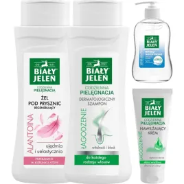 bialy-jelen-zestaw-pielegnacja-hipoalergiczna-zel-mydlo-krem-szampon