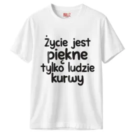 koszulka-biala-meska-zycie-jest-piekne-zabawny-prezent-r-3xl
