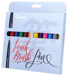 pentel-pisaki-markery-brush-pen-sign-zestaw-12-kol