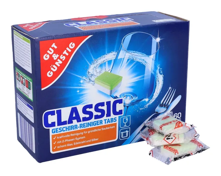 Tabletki do Zmywarki G&G Niemieckie Classic 60 sztuk DE Kapsułki dwufazowe