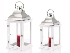 latarnie-biale-drewno-chrom-kpl-2-szt-32-i-46-cm