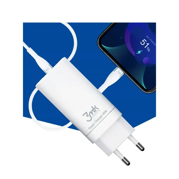 szybka-ladowarka-3mk-hyper-charger-65w-3xusb-zlacza-usb-usb-typ-c