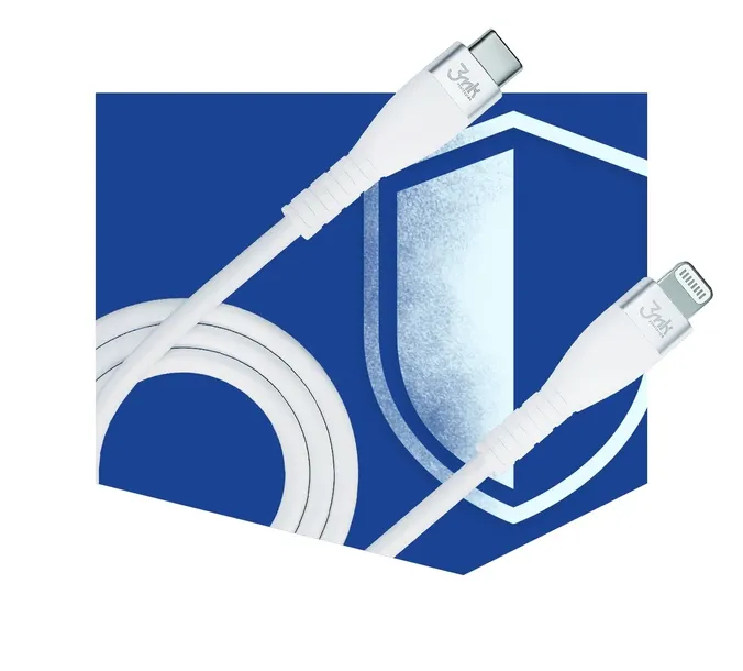 kabel-usb-typ-c-lightning-3mk-20w-3a-bialy-stan-nowy-dlugosc-przewodu-1-m